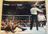 LEWIS, LENNOX SIGNED LARGE FORMAT PHOTO (AUTHENTIC SIGNINGS-JSA)