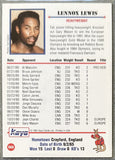LEWIS, LENNOX SIGNED KAYO BOXING CARD (1991)