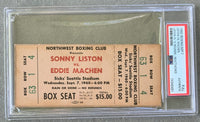 LISTON, SONNY-EDDIE MACHEN FULL TICKET (1960-PSA/DNA)
