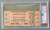 LISTON, SONNY-EDDIE MACHEN FULL TICKET (1960-PSA/DNA)