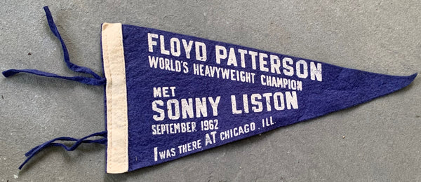 LISTON, SONNY-FLOYD PATTERSON I SOUVENIR PENNANT (1962)