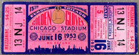 LISTON, SONNY INTERNATIONAL GOLDEN GLOVES FULL TICKET (1953)