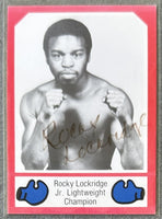 LOCKRIDGE, ROCKY SIGNED BROWN'S BOXING CARD (1986)