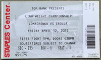 LOMACHENKO, VASYL-ANTHONY CROLLA ON SITE FULL TICKET (2019)