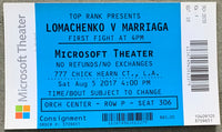 LOMACHENKO, VASYL-MIGUEL MARRIAGA ON SITE FULL TICKET (2017)