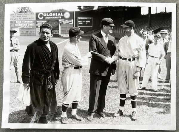 LONDOS, JIM & GENE TUNNEY ORIGINAL TYPE 1 WIRE PHOTO (1932)