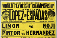 LOPEZ, ALFONSO-GUTY ESPADAS & RAFAEL "BAZOOKA" LIMON-TERU NOJI & LUPE PINTOR-ANDRES HERNANDEZ ON SITE POSTER (1976)