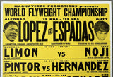 LOPEZ, ALFONSO-GUTY ESPADAS & RAFAEL "BAZOOKA" LIMON-TERU NOJI & LUPE PINTOR-ANDRES HERNANDEZ ON SITE POSTER (1976)