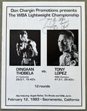 LOPEZ, TONY "THE TIGER"-DINGAAN THOBELA SIGNED OFFICIAL PROGRAM (1993)