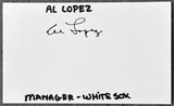 LOPEZ, AL SIGNED INDEX CARD (JSA)