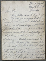LOUGHRAN, TOMMY HAND WRITTEN LETTER (1935)