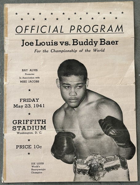LOUIS, JOE-BUDDY BAER I OFFICIAL PROGRAM (1941)