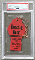 LOUIS, JOE-JIMMY BRADDOCK DRESSING ROOM PASS (1937-PSA/DNA EX 5)