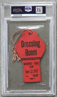 LOUIS, JOE-JIMMY BRADDOCK DRESSING ROOM PASS (1937-PSA/DNA EX 5)