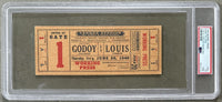 LOUIS, JOE-ARTURO GODOY II FULL ON SITE TICKET (1940-PSA/DNA EX 5)