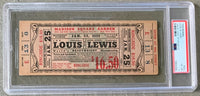 LOUIS, JOE-JOHN HENRY LEWIS ON SITE FULL TICKET (1939-PSA/DNA VG-EX 4)