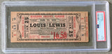 LOUIS, JOE-JOHN HENRY LEWIS ON SITE FULL TICKET (1939-PSA/DNA VG-EX 4)