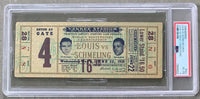 LOUIS, JOE-MAX SCHMELING II ON SITE FULL TICKET (1938-PSA/DNA-VG-EX 4)