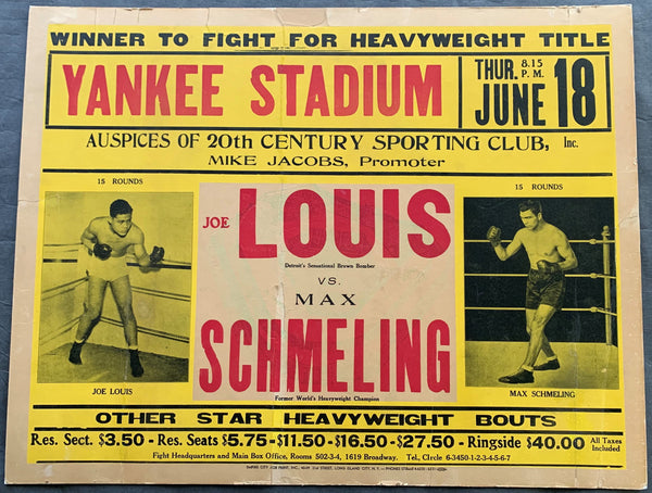 LOUIS, JOE-MAX SCHMELING I ON SITE POSTER (1936)