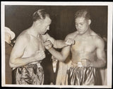 LOUIS, JOE-JACK SHARKEY TYPE 1 WIRE PHOTO (1936-WEIGHING IN)