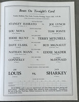 LOUIS, JOE-JACK SHARKEY OFFICIAL PROGRAM (1936)