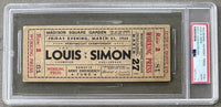 LOUIS, JOE-ABE SIMON II FULL TICKET (1942-PSA/DNA GOOD 2)