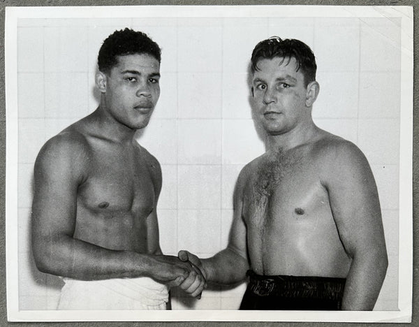 LOUIS, JOE & FORD SMITH ORIGINAL TYPE 1 PHOTOGRAPH (1935-AFTER BEATING THE BAER BROTHERS)