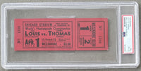 LOUIS, JOE-HARRY THOMAS ON SITE FULL TICKET (1938-PSA/DNA VG-EX 4)