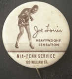 LOUIS, JOE VINTAGE ADVERTISING PIN