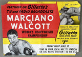 MARCIANO, ROCKY-JERSEY JOE WALCOTT II GILLETTE ADVERTISING POSTER (1953)