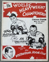 MARCIANO, ROCKY-JERSEY JOE WALCOTT II OFFICIAL PROGRAM (1953)
