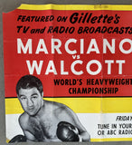MARCIANO, ROCKY-JERSEY JOE WALCOTT II GILLETTE ADVERTISING POSTER (1953)