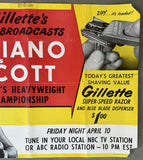 MARCIANO, ROCKY-JERSEY JOE WALCOTT II GILLETTE ADVERTISING POSTER (1953)