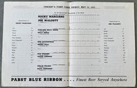 MARCIANO, ROCKY-JERSEY JOE WALCOTT II OFFICIAL PROGRAM (1953)