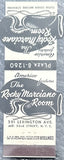 MARCIANO, ROCKY ROOM MATCHBOOK (DISPLAYING HIS HICKOK BELT)