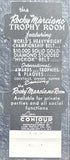 MARCIANO, ROCKY ROOM MATCHBOOK (DISPLAYING HIS HICKOK BELT)