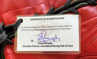 MARTIN, CHRISTY SIGNED BOXING GLOVE (BOXING HALL OF FAME CERTIFICATE)