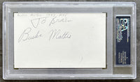 MATHIS, BUSTER INK SIGNED INDEX CARD (PSA/DNA)