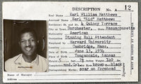 MATTHEWS, EARL "KID" BOXING LICENSE (1961)