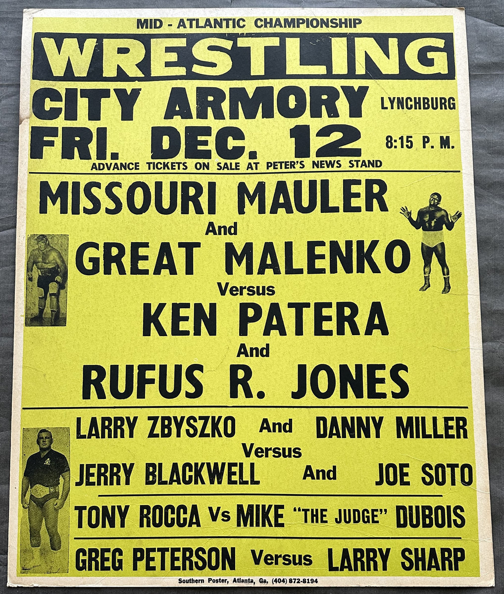 MISSOURI MAULER & GREAT MALENKO VS KEN PATERA & RUFUS R. JONES ON SITE ...