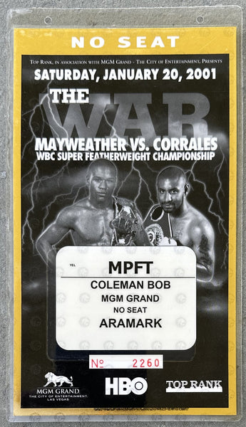 MAYWEATHER, JR., FLOYD-DIEGO CORRALES CREDENTIAL (2001)