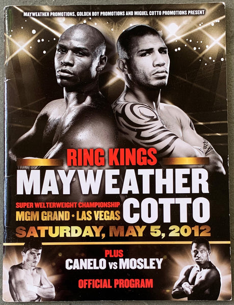 MAYWEATHER, JR., FLOYD-MIGUEL COTTO & CANELO ALVAREZ-SUGAR SHANE MOSLEY OFFICIAL PROGRAM(2012)