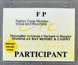 MAYWEATHER, JR., FLOYD-CARLOS GERENA PARTICIPANT CREDENTIAL (2009)