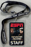 MAYWEATHER, JR., FLOYD-MANNY PACQUIAO ESPN STAFF CREDENTIAL (