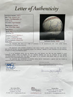 MAYWEATHER, JR., FLOYD SIGNED BASEBALL (JSA AUTHENTICATED)