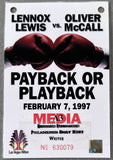 LEWIS, LENNOX-OLIVER MCCALL II PRESS CREDENTIAL (1997)