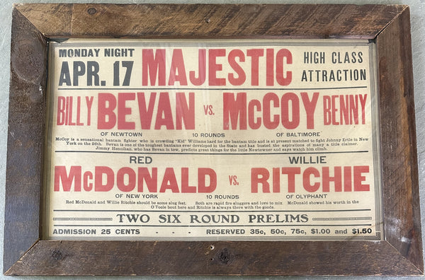 MCCOY, YOUNG KID-BILLY BEVAN ON SITE POSTER (1916)