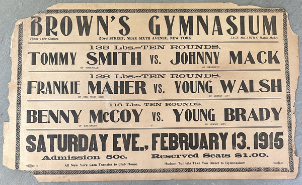 MCCOY, YOUNG KID-YOUNG BRADY ON SITE POSTER (1915)