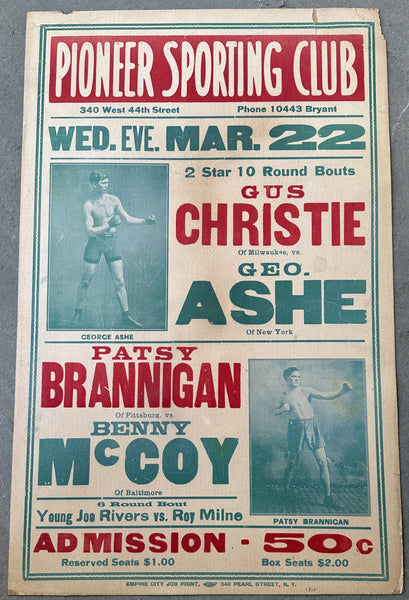 CHRISTIE, GUS-GEORGE ASHE ON SITE POSTER (1916)