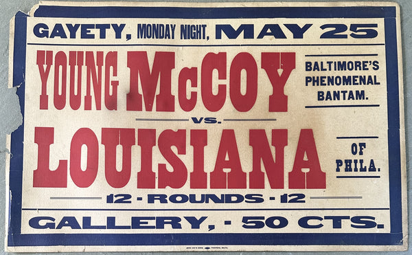 MCCOY, YOUNG KID-LOUISIANA ON SITE POSTER (1914)